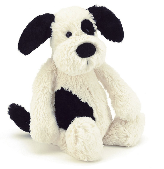 Bashful Rufferty Black & Cream Puppy Original