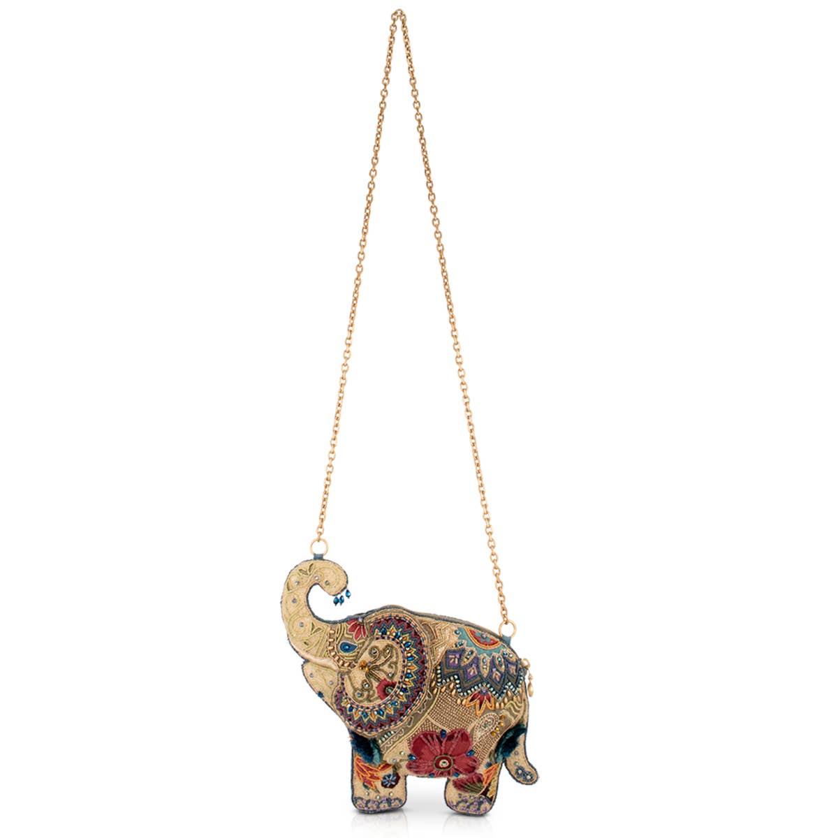 Boho Caravan Decorated Elephant Beaded Crossbody Handbag