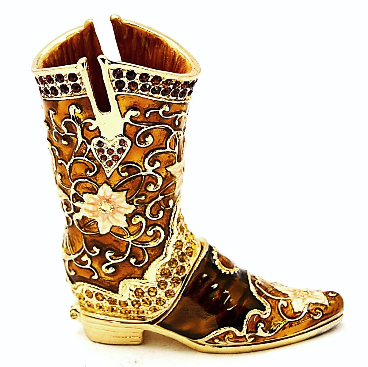 Jeweled Boot Trinket Box