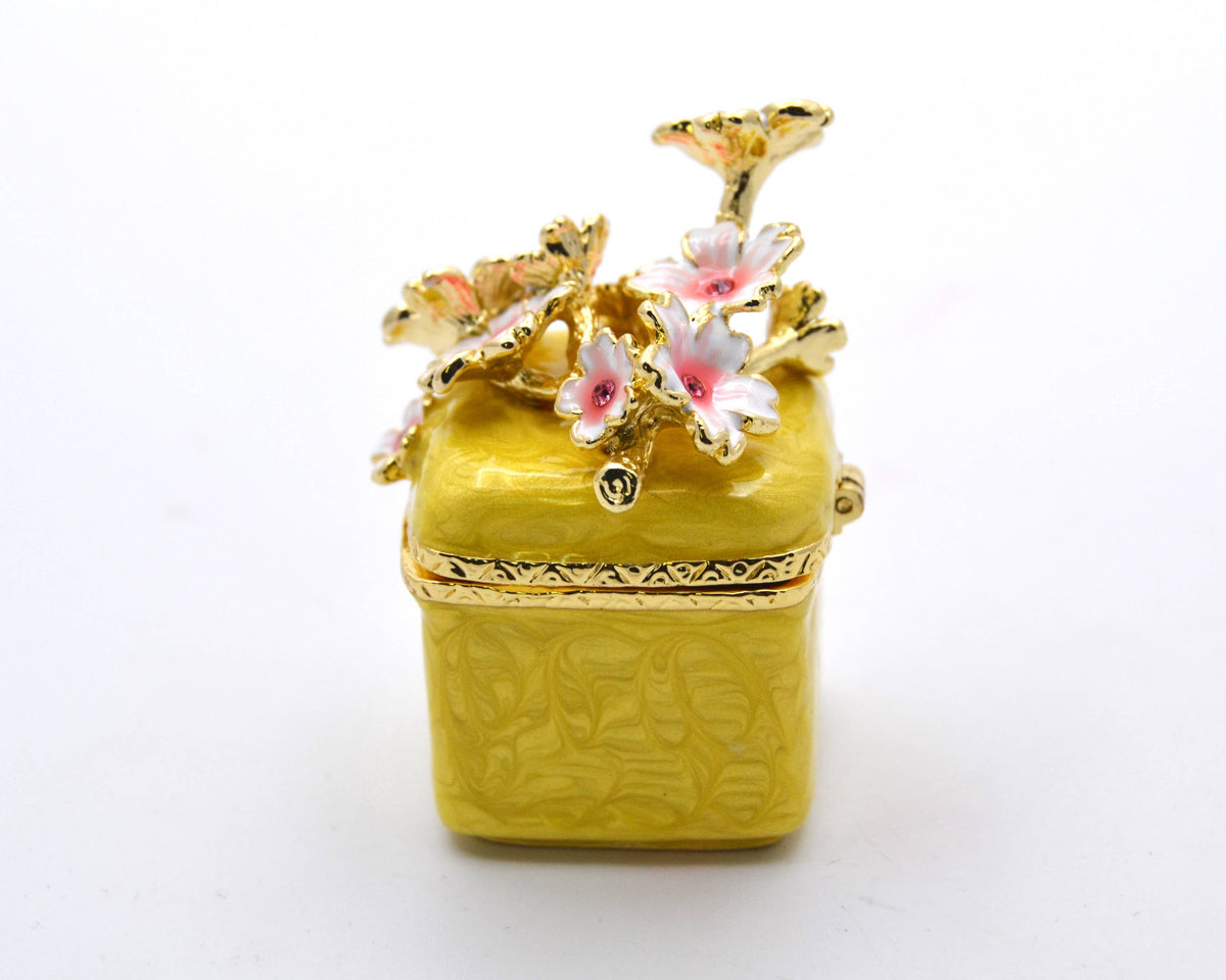 Jeweled Floral Trinket Box