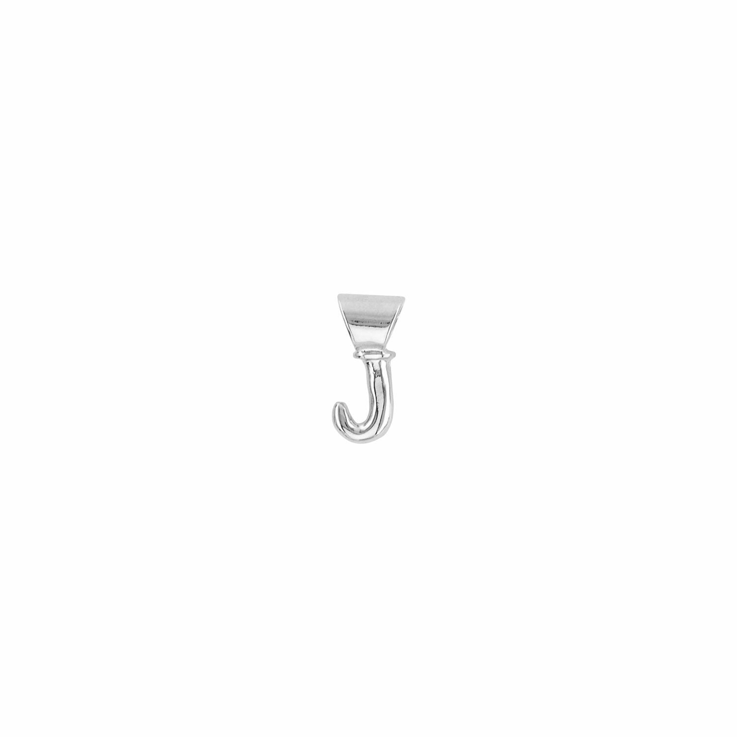 Mi J Silver Initial Charm