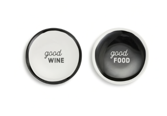 Set of 2 Silicone Backed Wine Plates