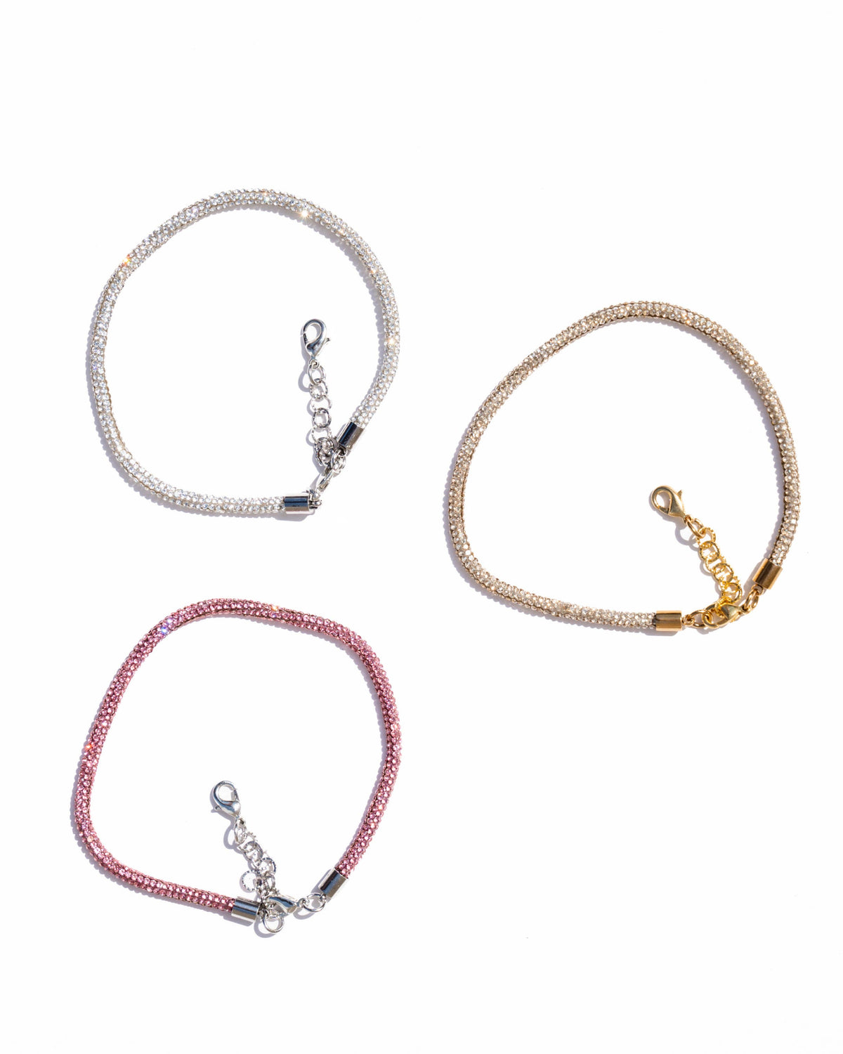 Petite Anklet - Crystal, Champagne