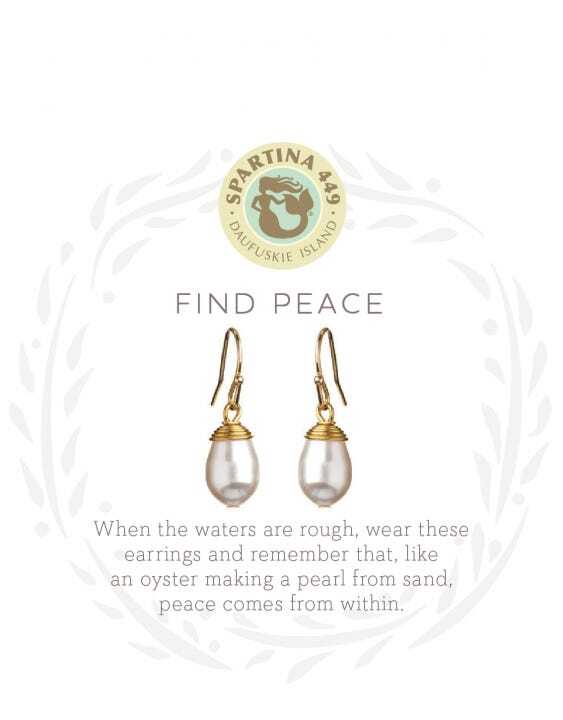 SLV Find Peace Earrings Gold