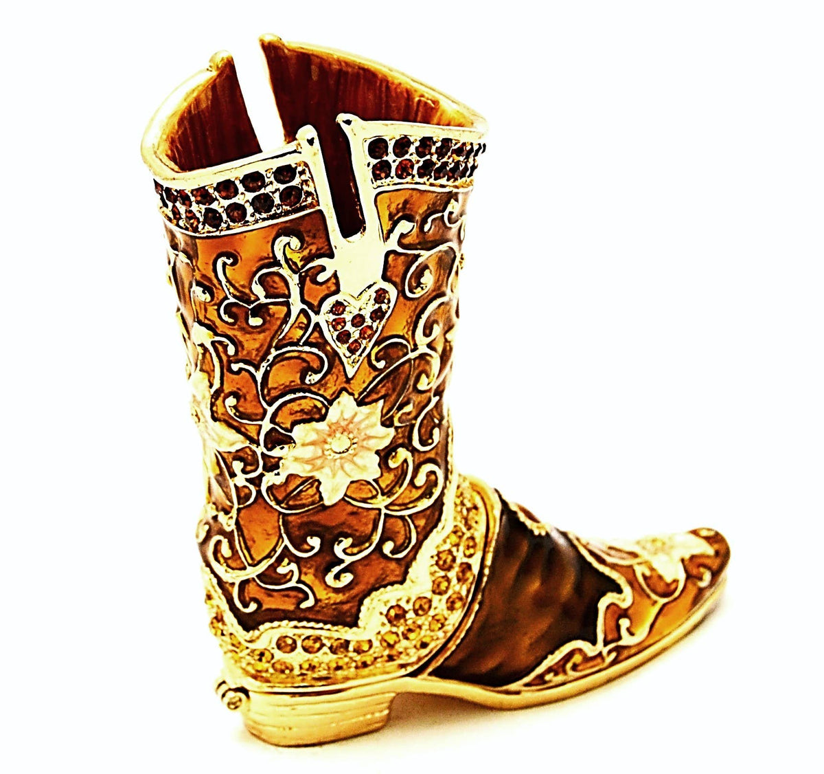 Jeweled Boot Trinket Box