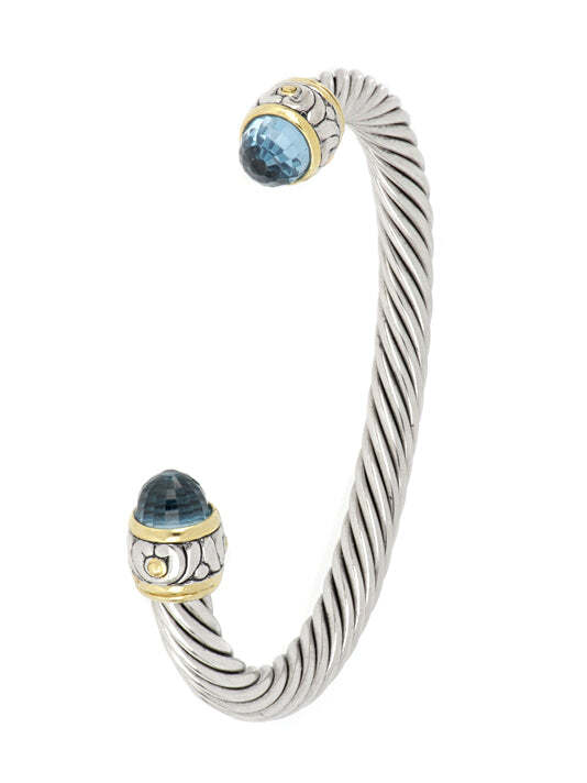 B1023 Nouveau Large Wire Cuff Bracelet