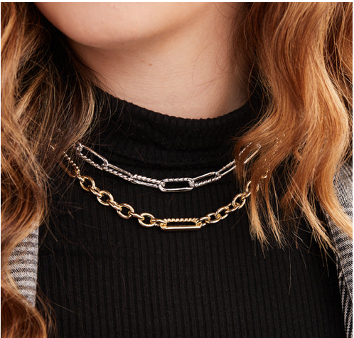 N5343 Diamante JM Large Link Necklace