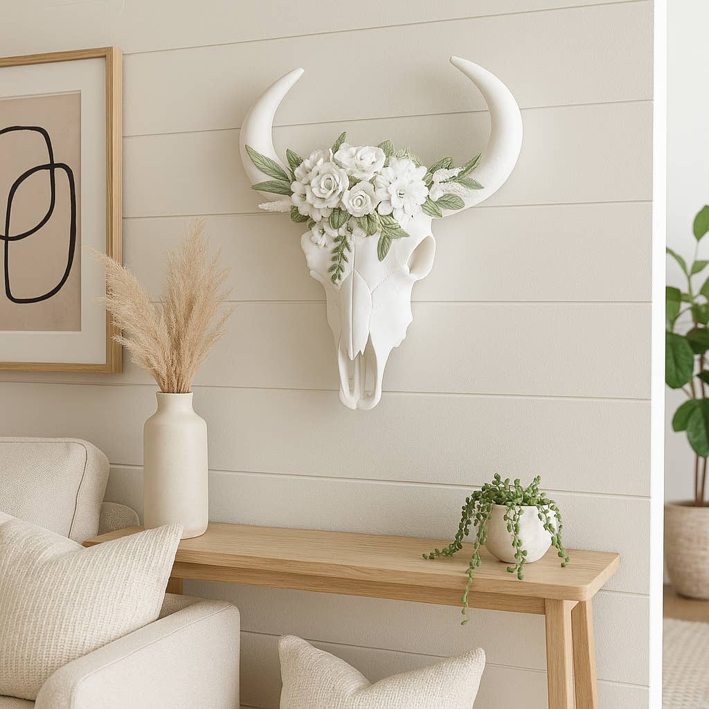 Flower Bull Skull