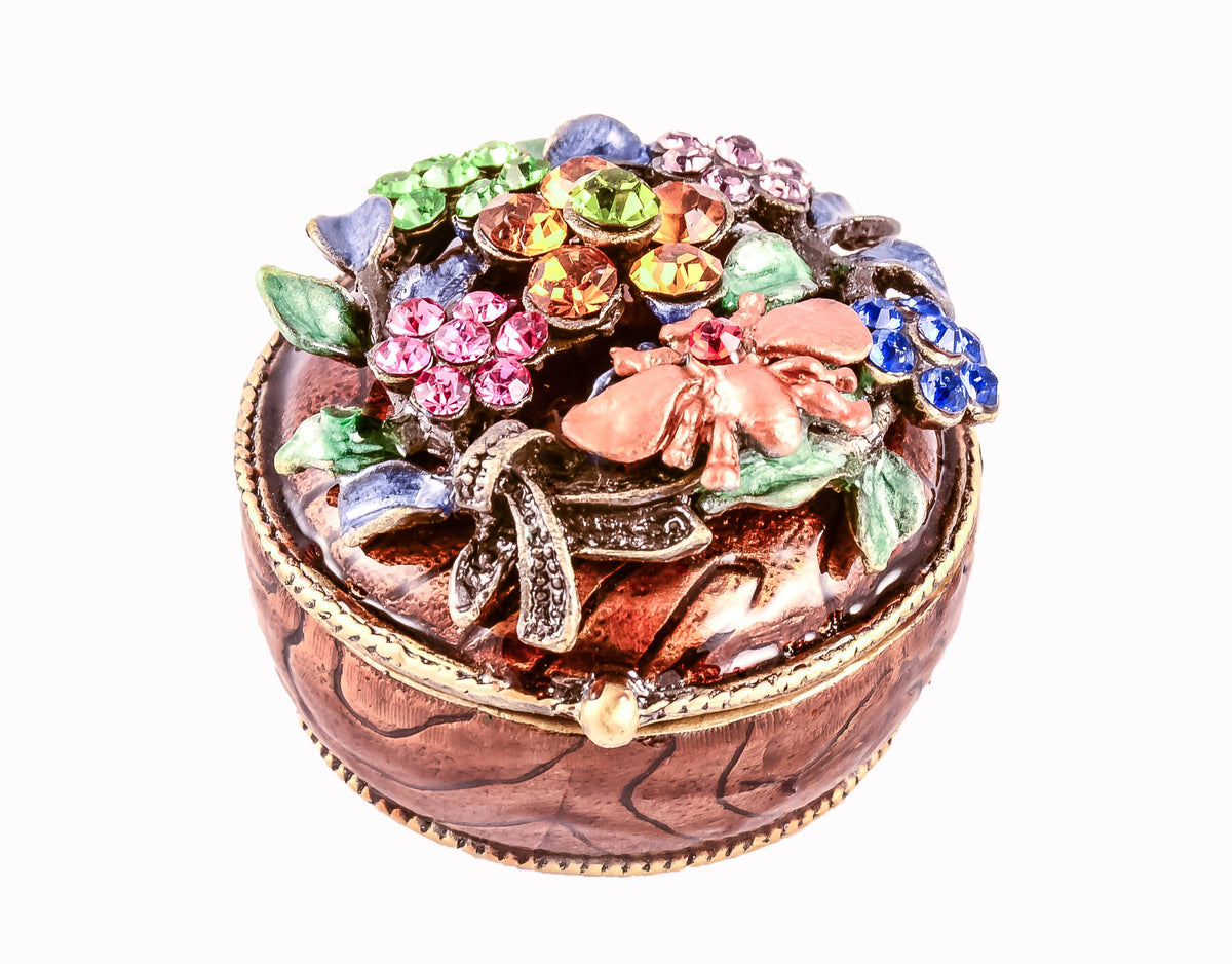 Floral & Bee Trinket Box