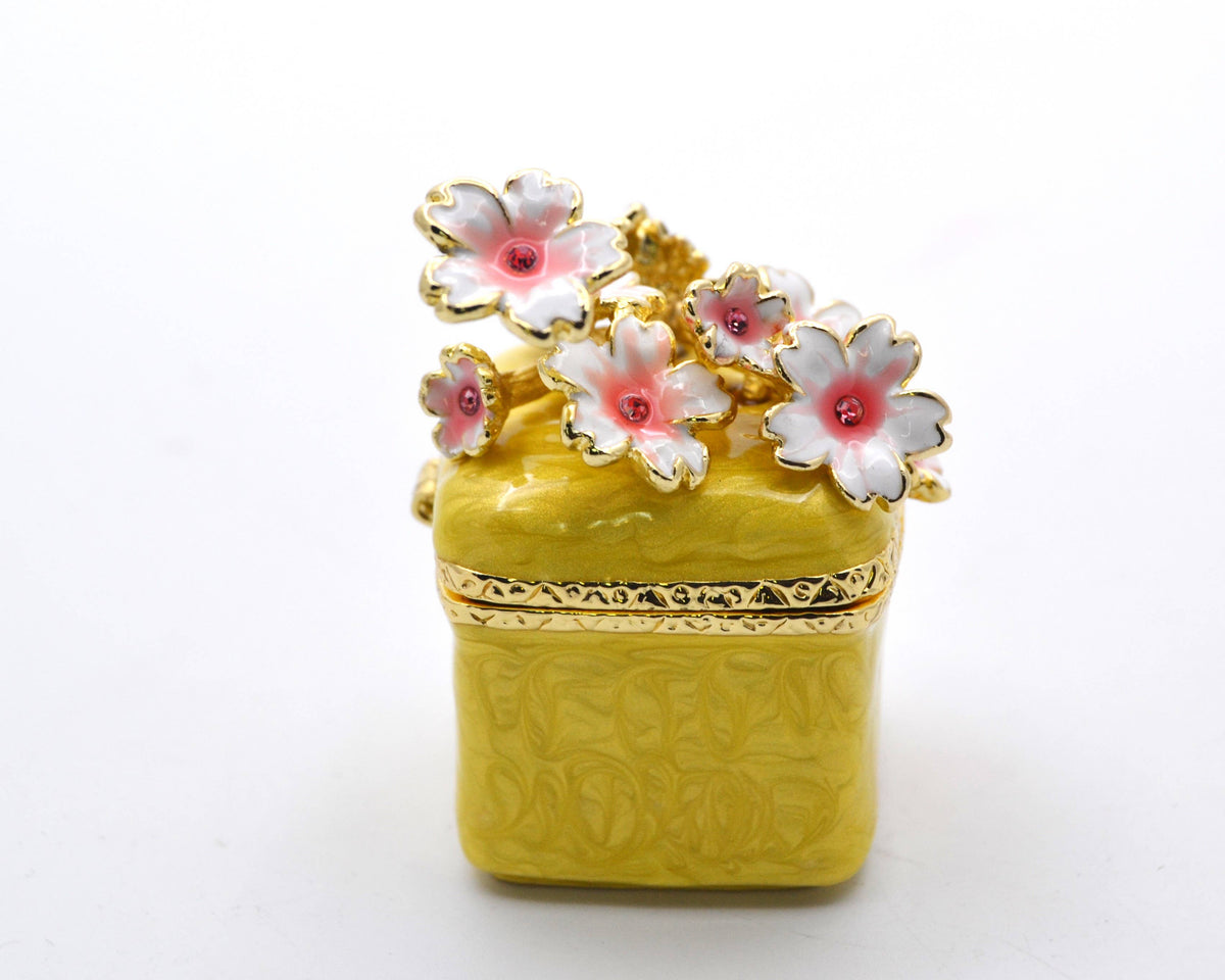 Jeweled Floral Trinket Box