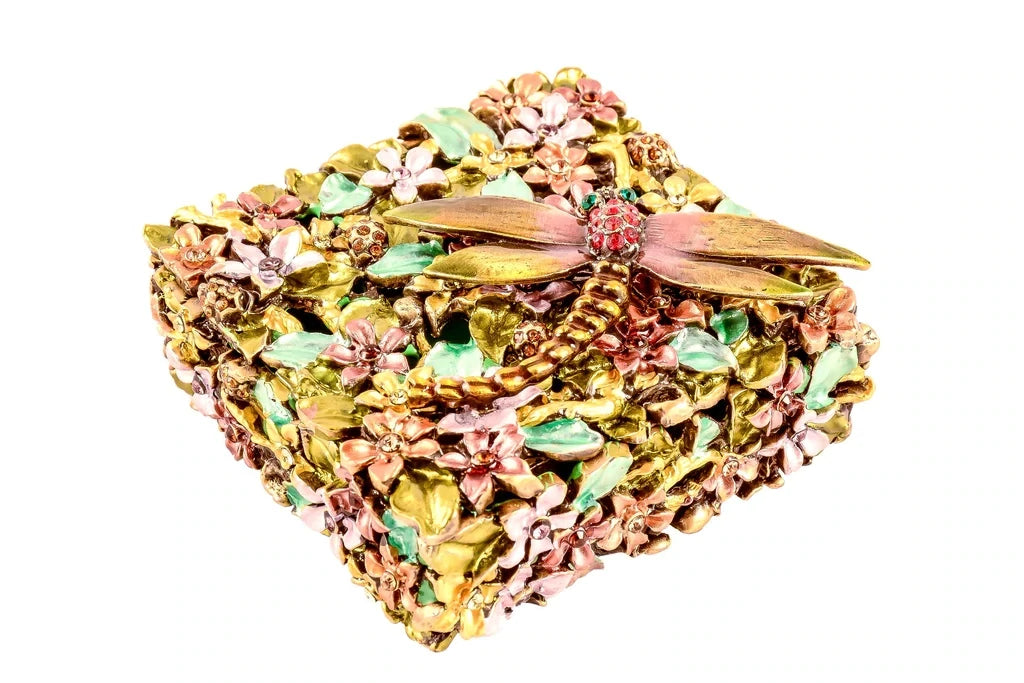 Round Floral Jeweled Frame