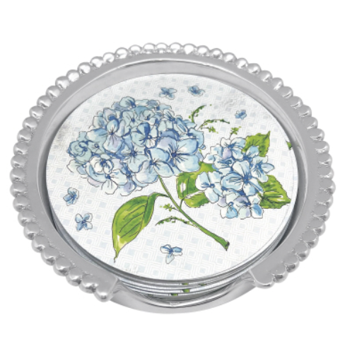 Hydrangea Beaded Coaster Set 5510-P