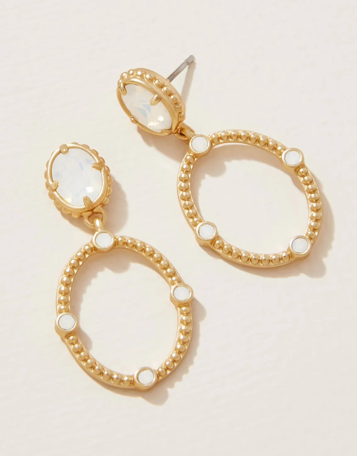 Cristal Oval Drop Earrings 475287