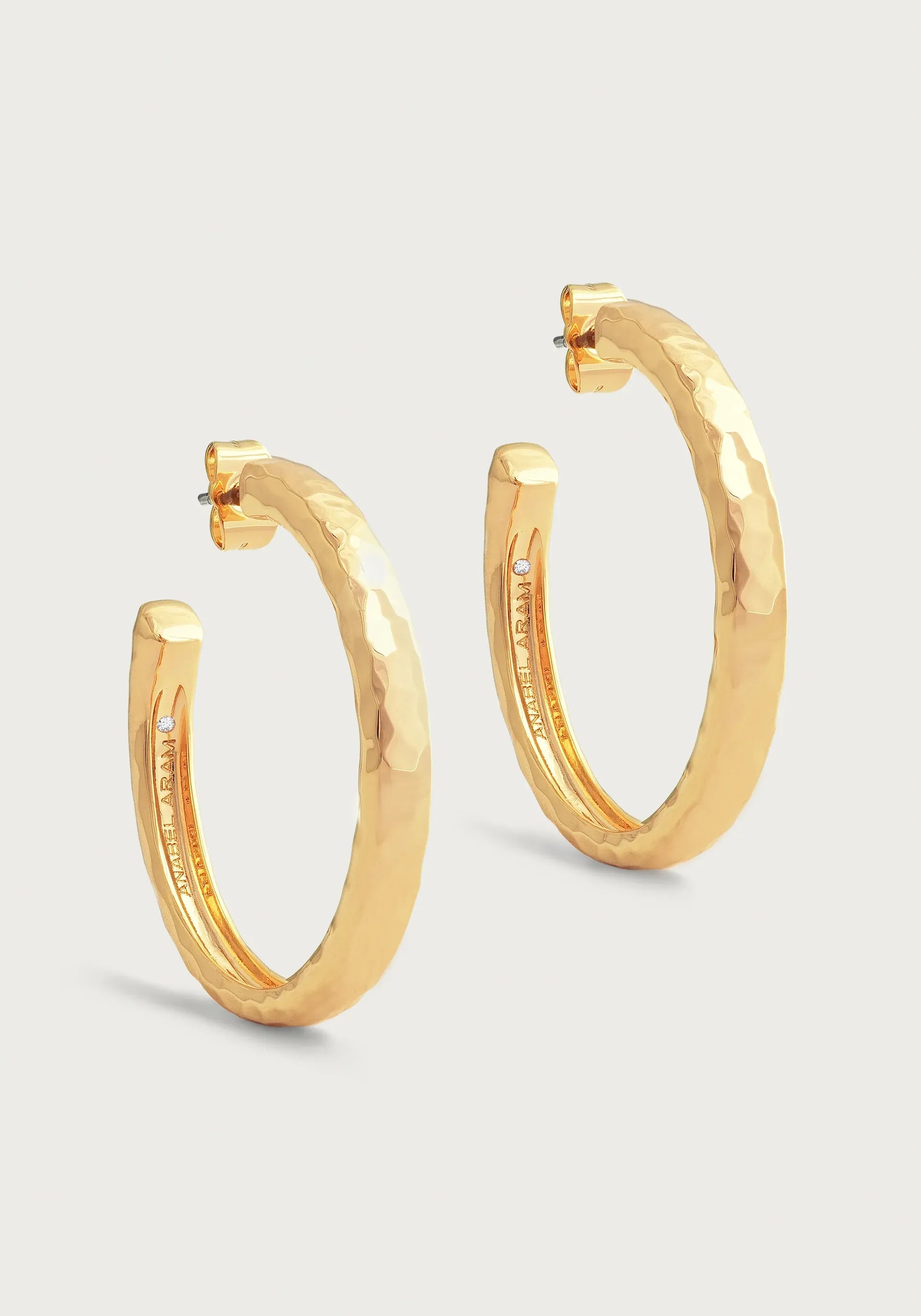 Farrier Medium Hoops in Gold