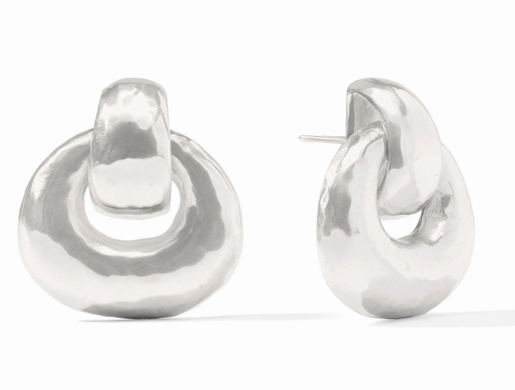 Silver Avalon Doorknocker Earrings