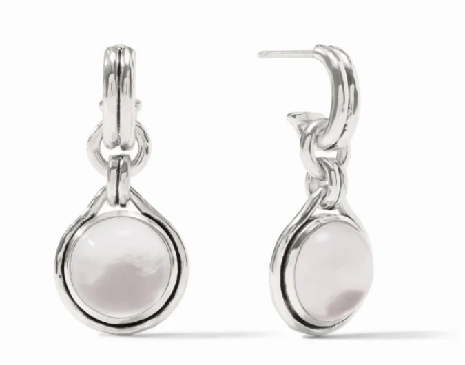 Silver Solara Hoop Charm Earring