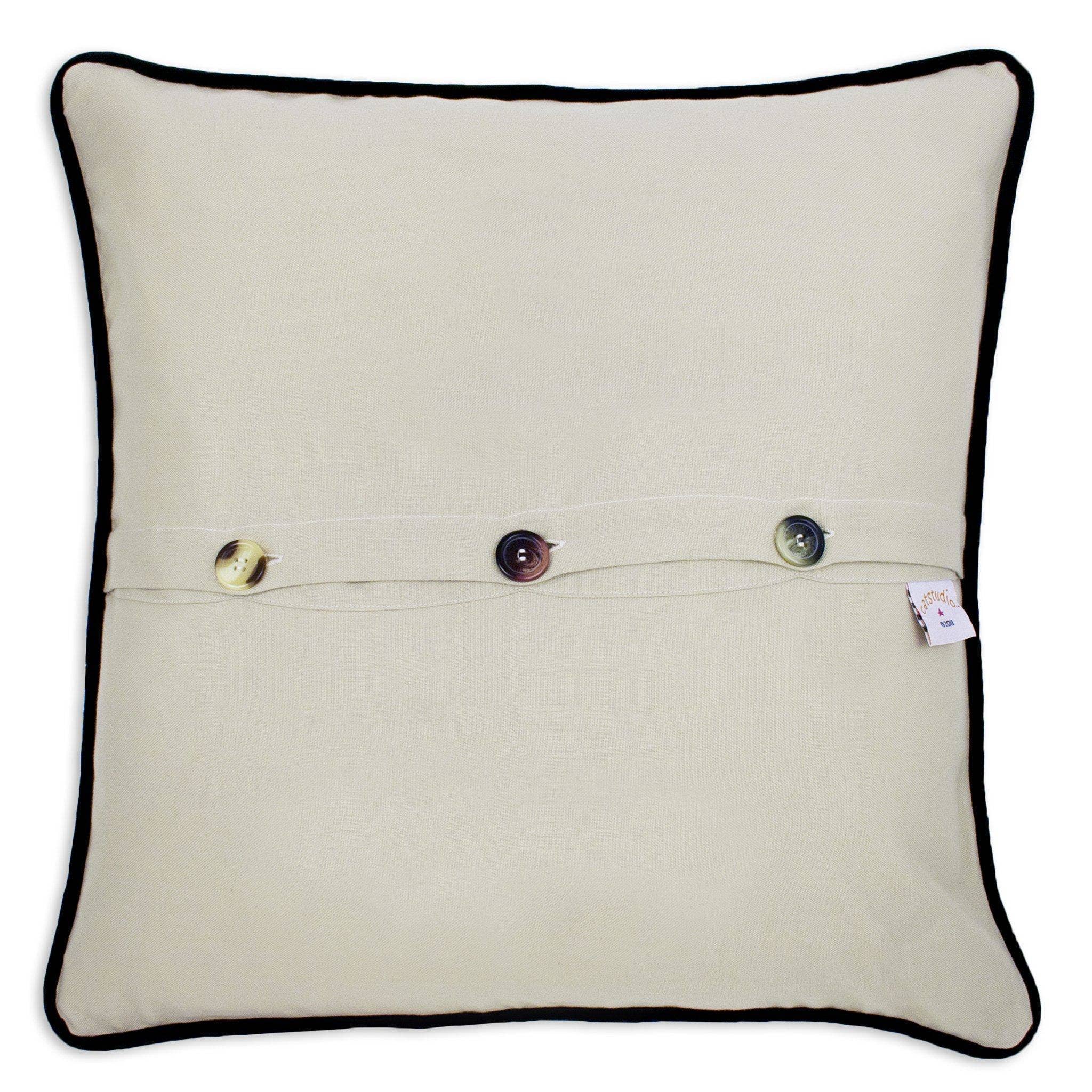 Pittsburgh Hand-Embroidered Pillow