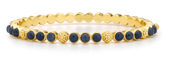 Berry Gem Petite Hinged Bangle Blue Labradorite