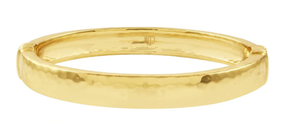 Cleopatra Oval Hinged Bangle Gold ZCB09 ZCB10