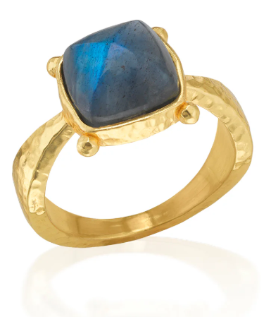 Mystic Eye Gem Ring Blue Labradorite