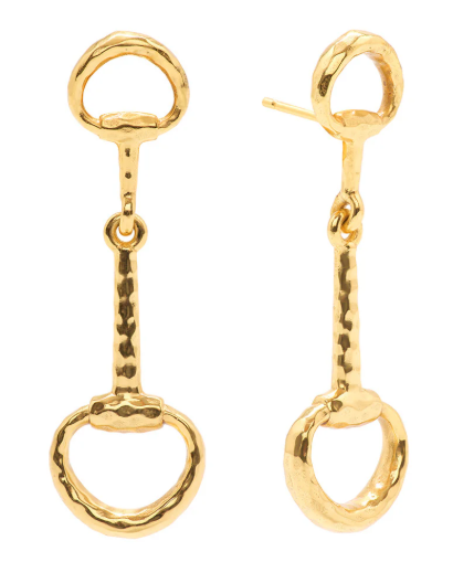 Equestrian Snaffle Bit Earring Gold