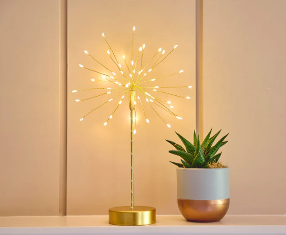 Mini Gold Starburst Lamp