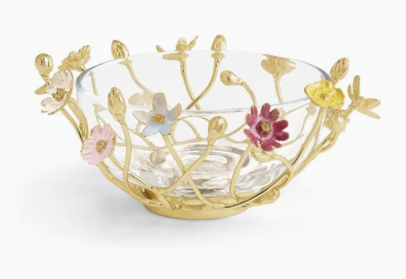 Wildflowers small glass bowl 124420