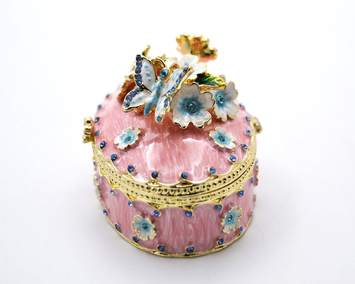 Floral & Butterfly Trinket Box