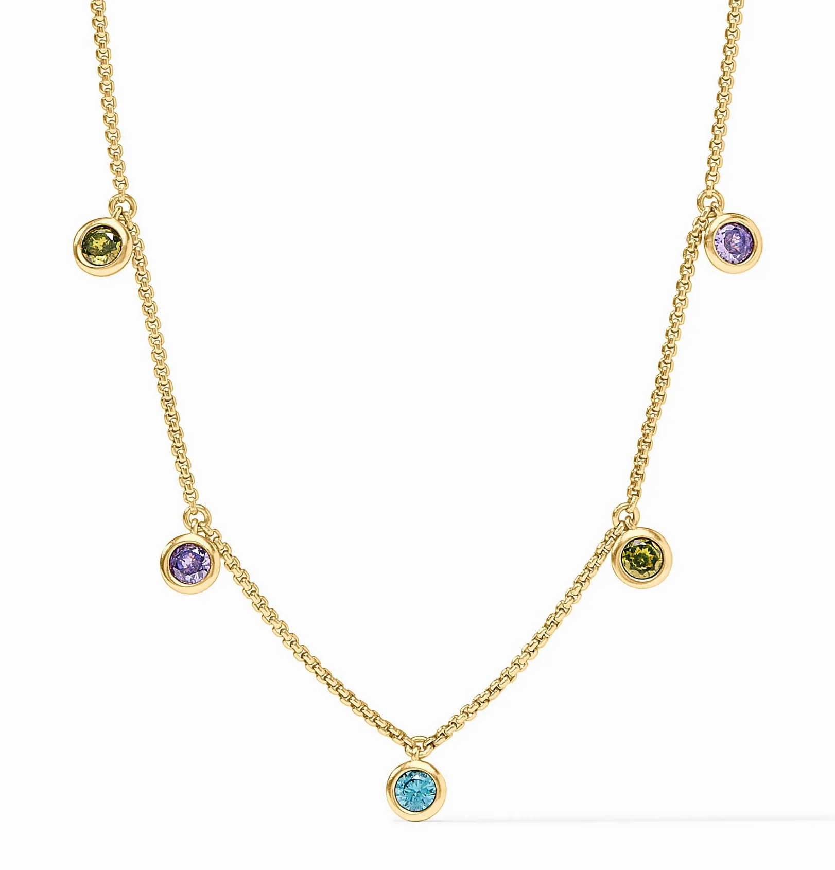 Rainbow Delicate Charm Necklace