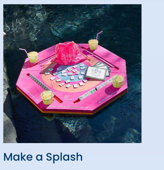 Pink Aqua Jong Pool Mat