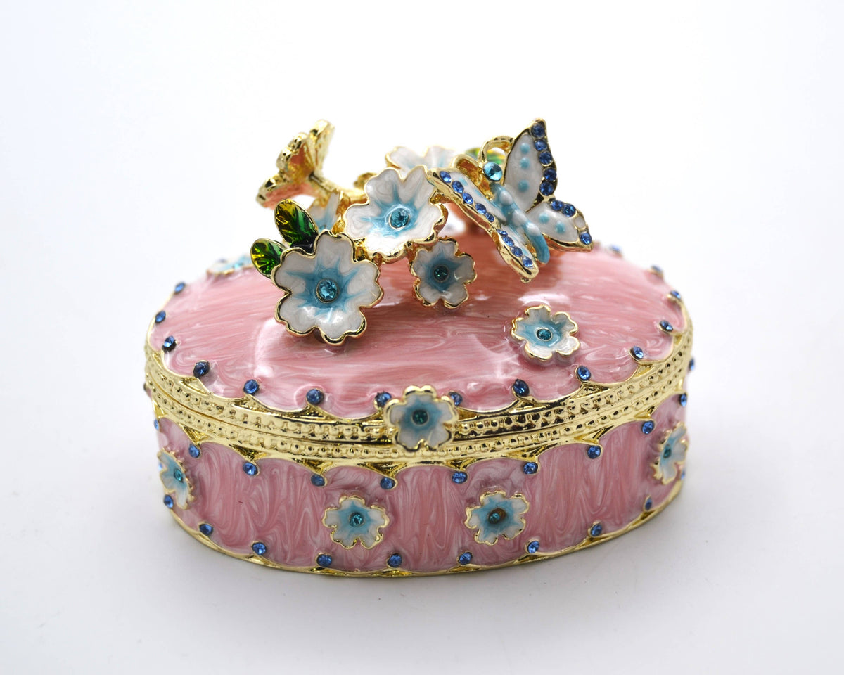 Floral & Butterfly Trinket Box