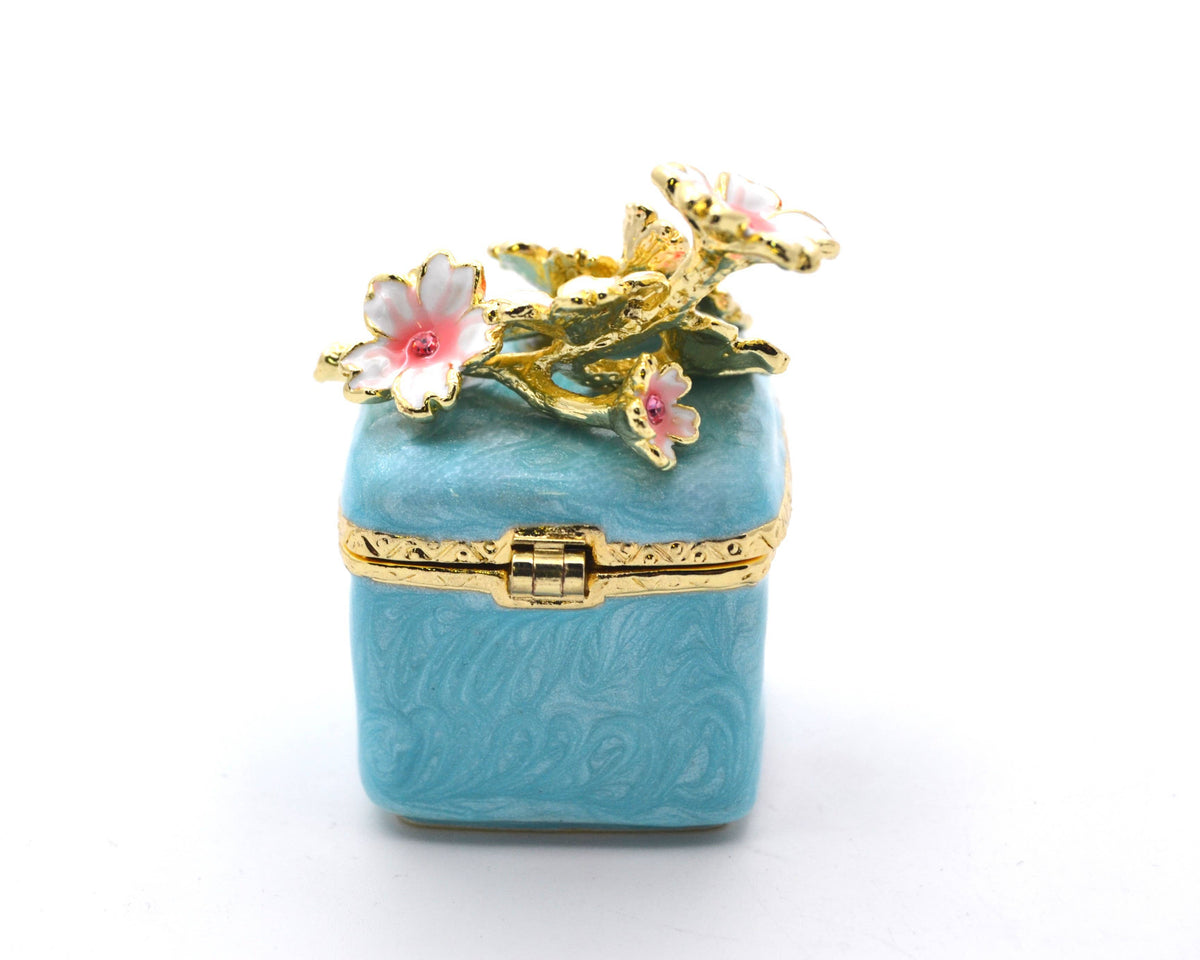 Jeweled Floral Trinket Box