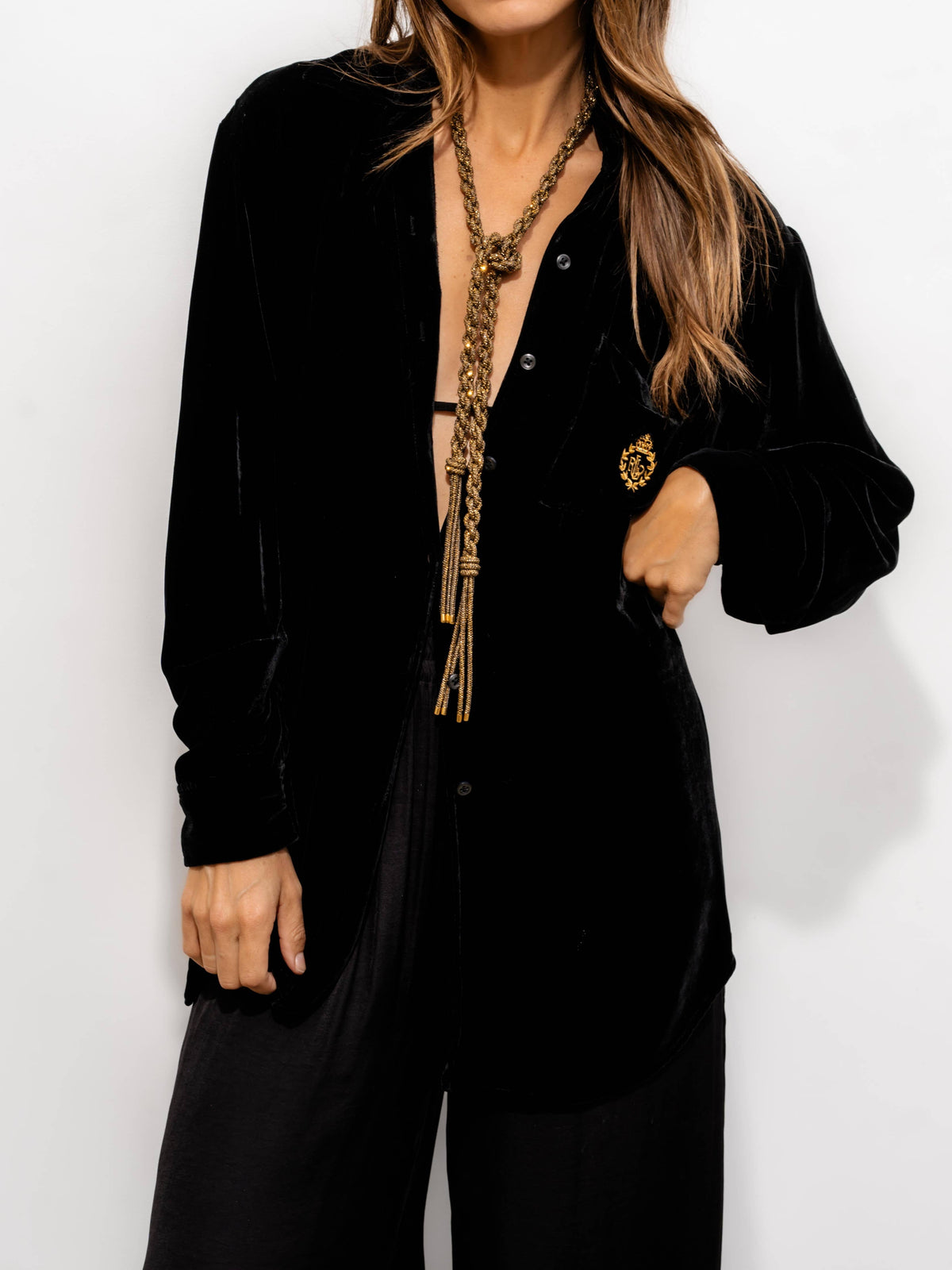 ZOE Tassel Necklace - Antique Gold