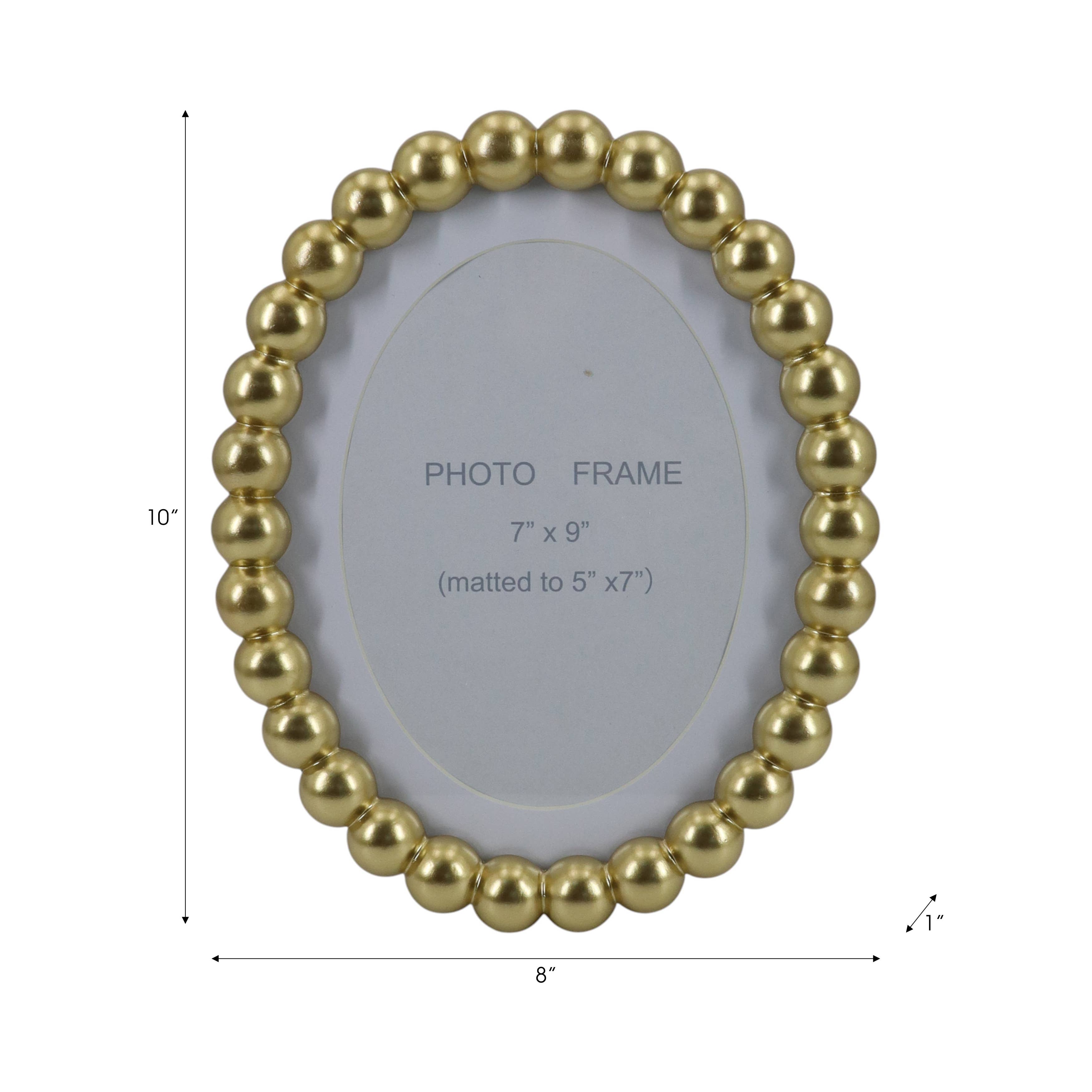 7x9in Oval Gold Picture Frame