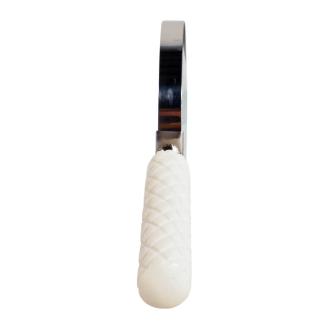 White Resin Diamond Carved Magnifying Glass