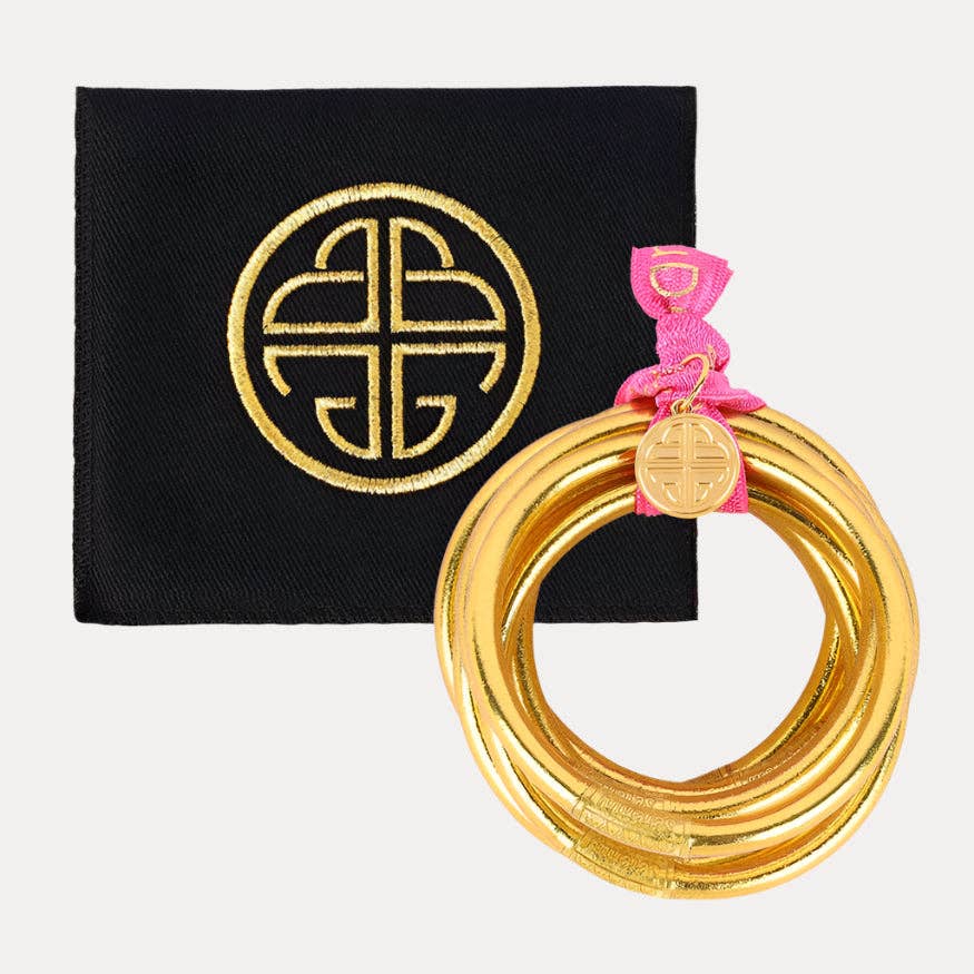 Gold All Weather Bangles® (Set of 9) - Serenity Prayer