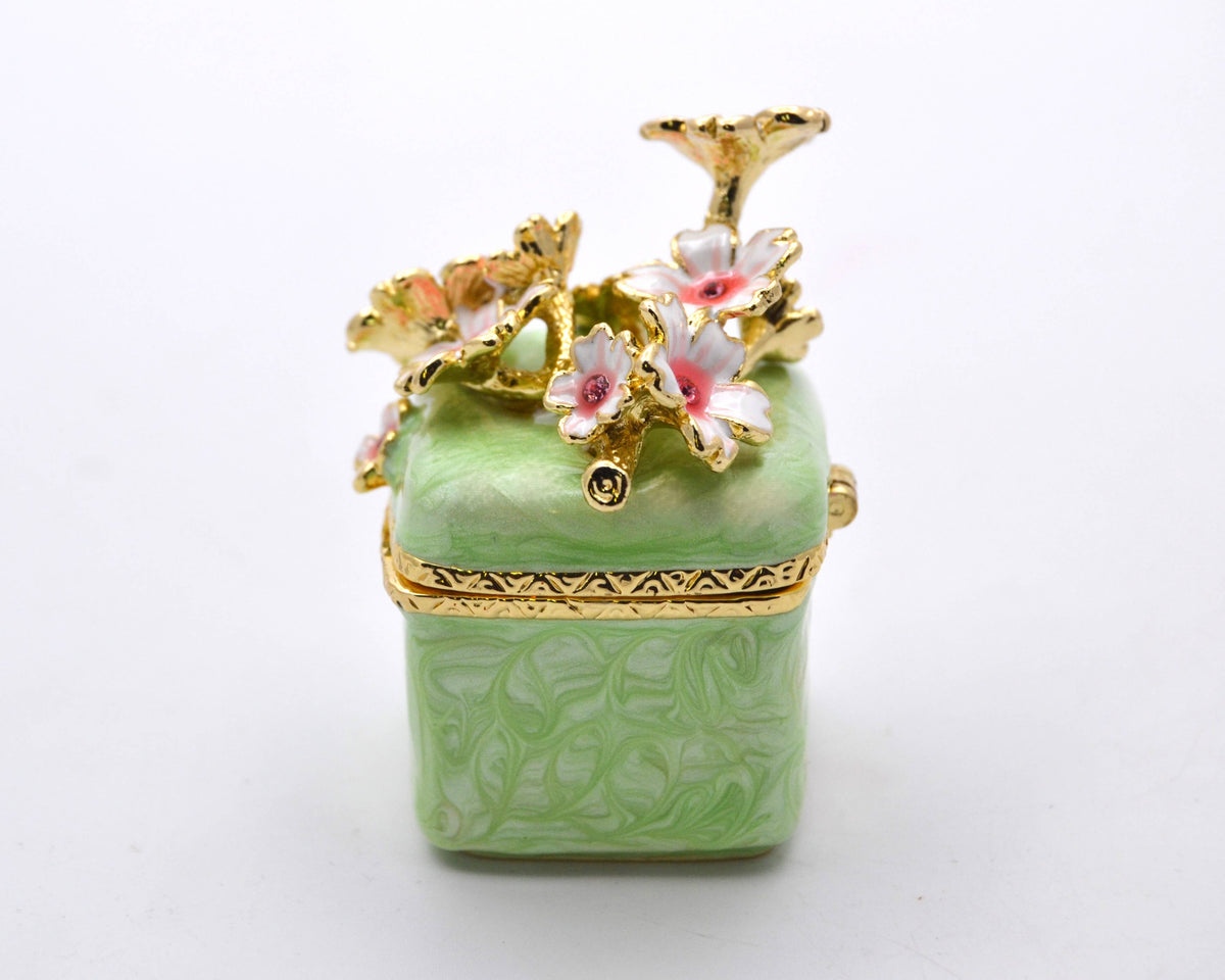 Jeweled Floral Trinket Box