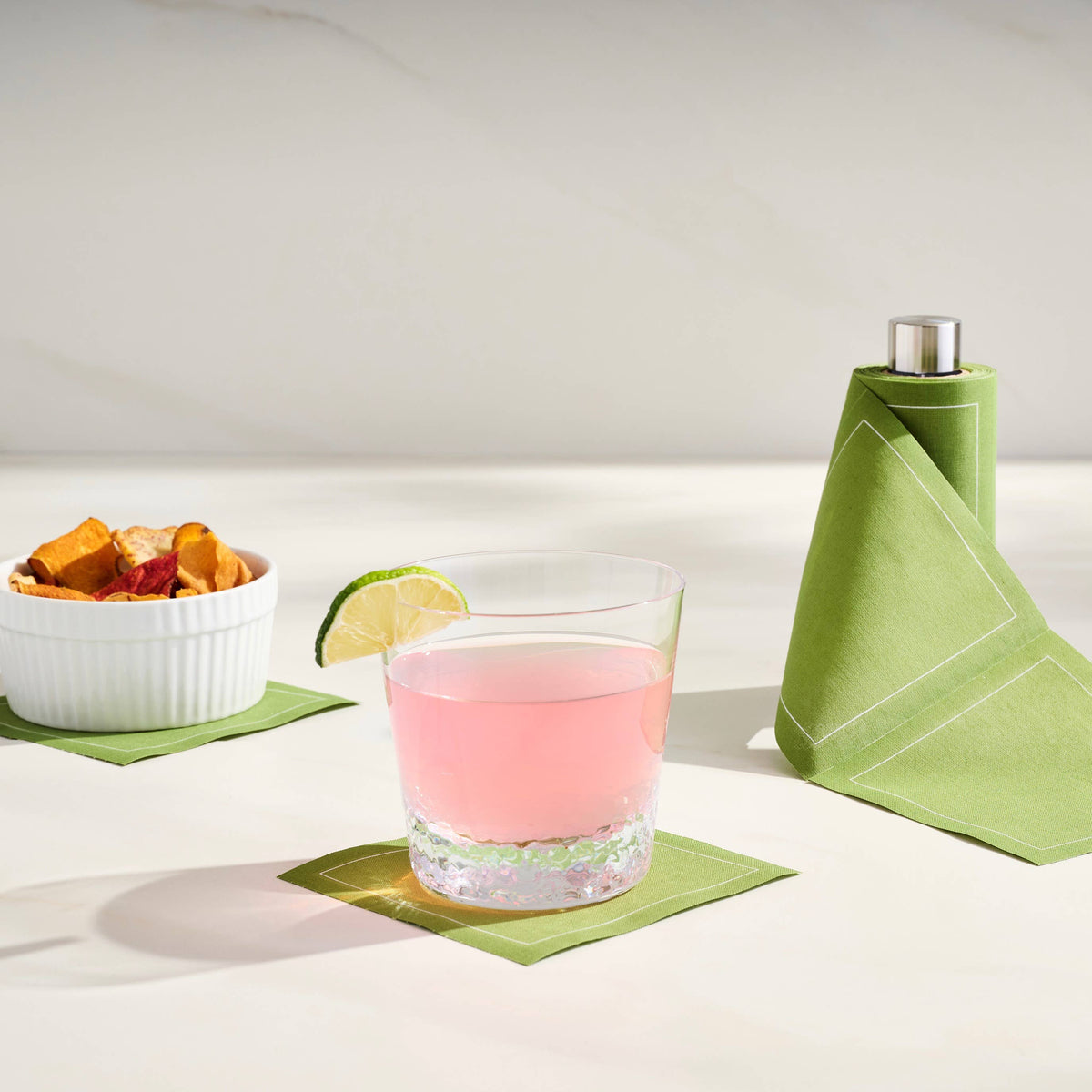 Silver Cocktail Napkin Stand