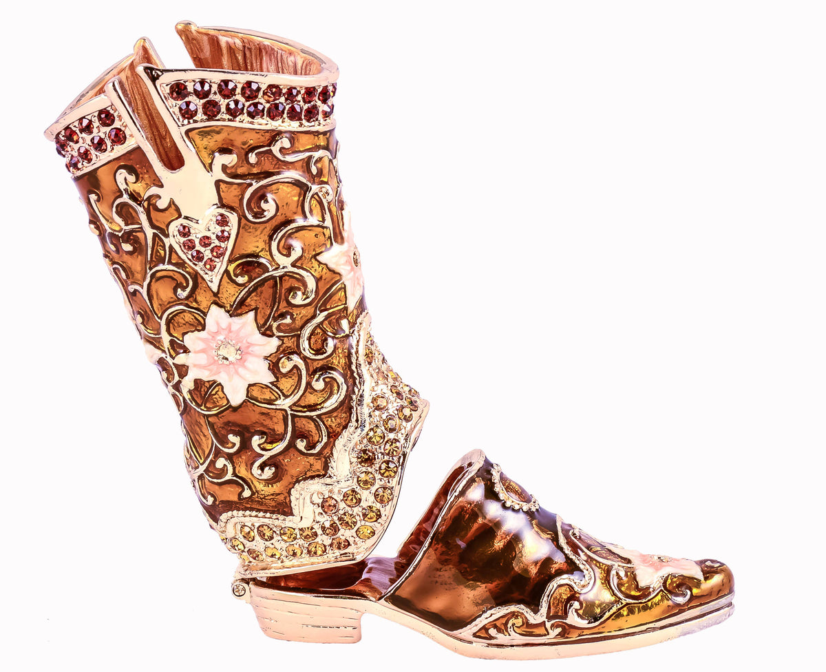 Jeweled Boot Trinket Box