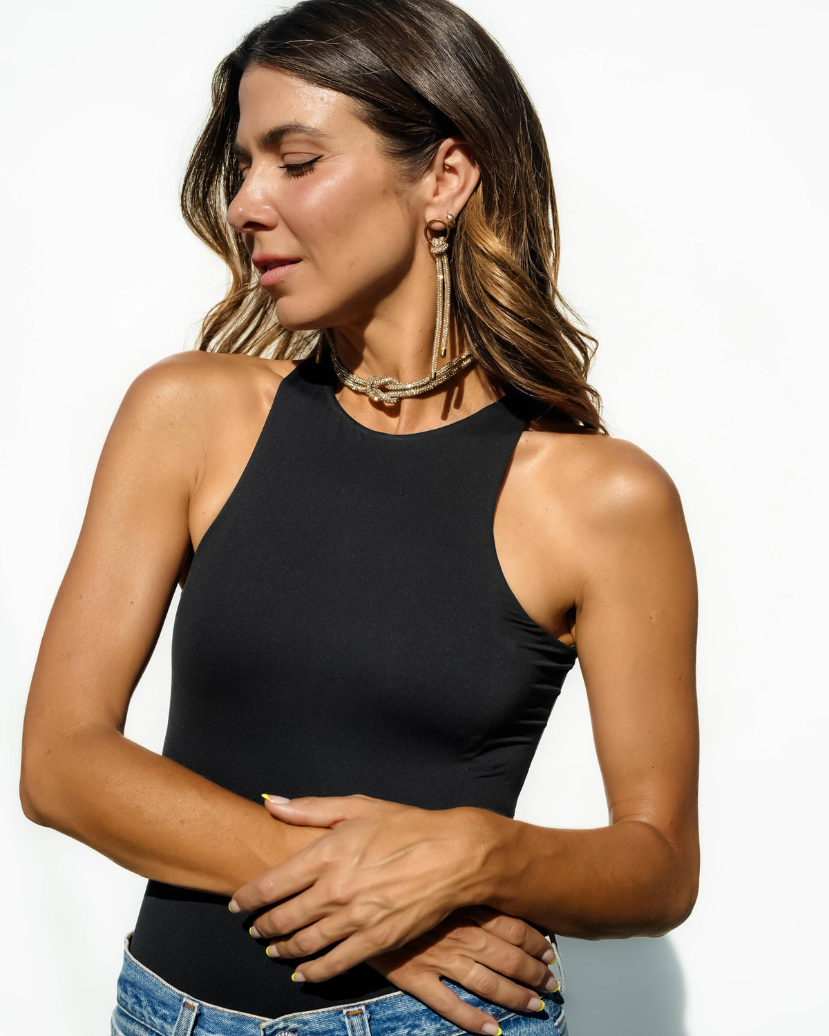 Fringe Drop Earrings - Champagne Bubbles
