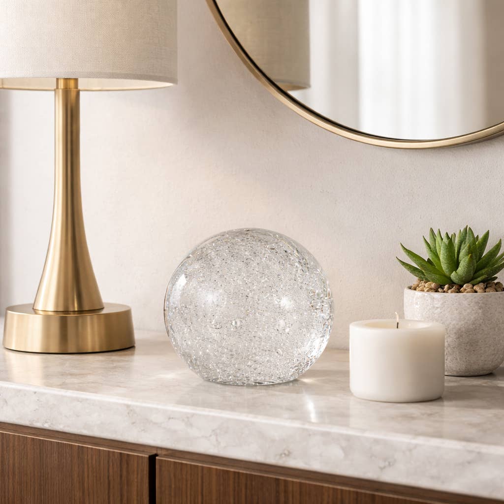 4in Glass Crystal Ball Orb