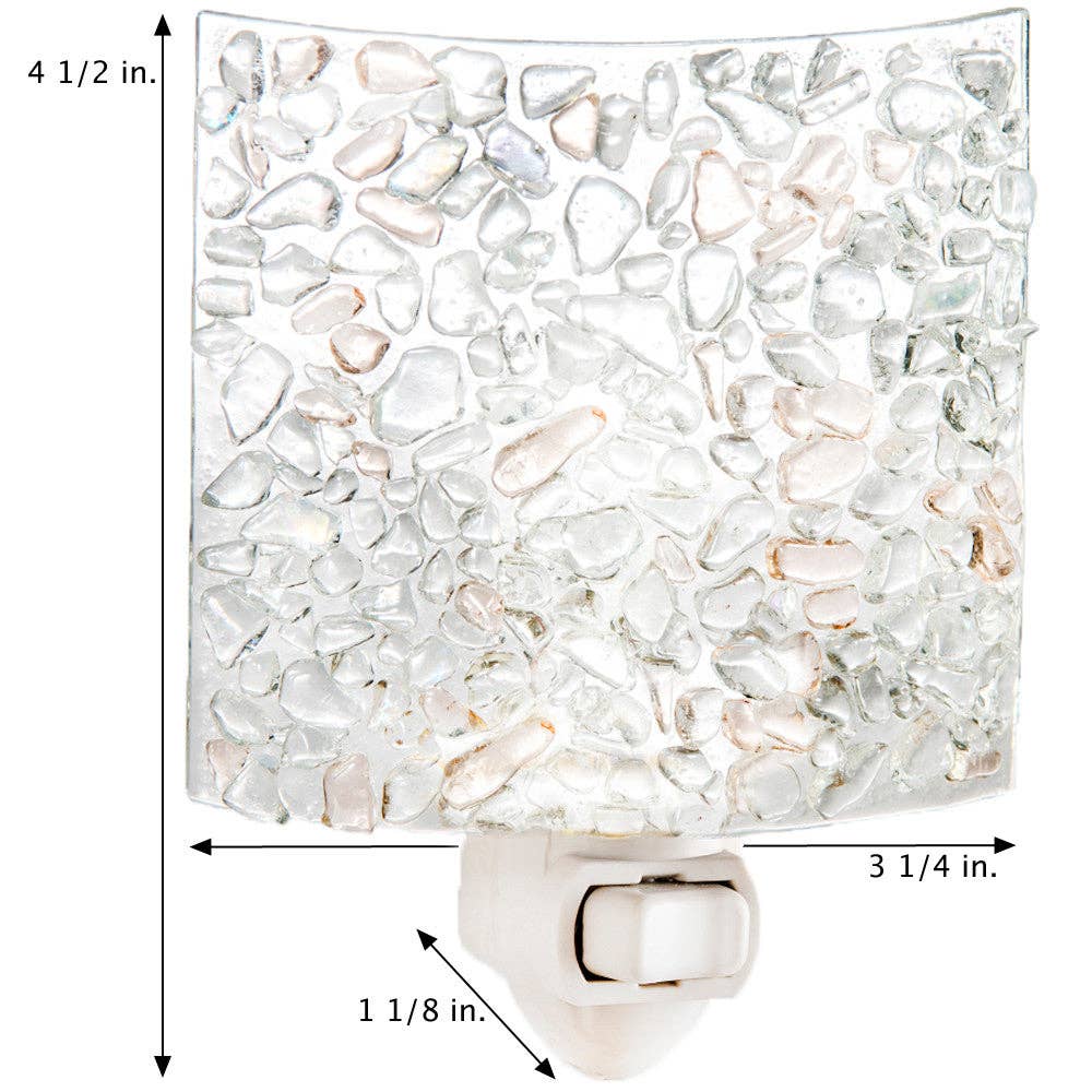 Clear Fused Glass Chip Night Light