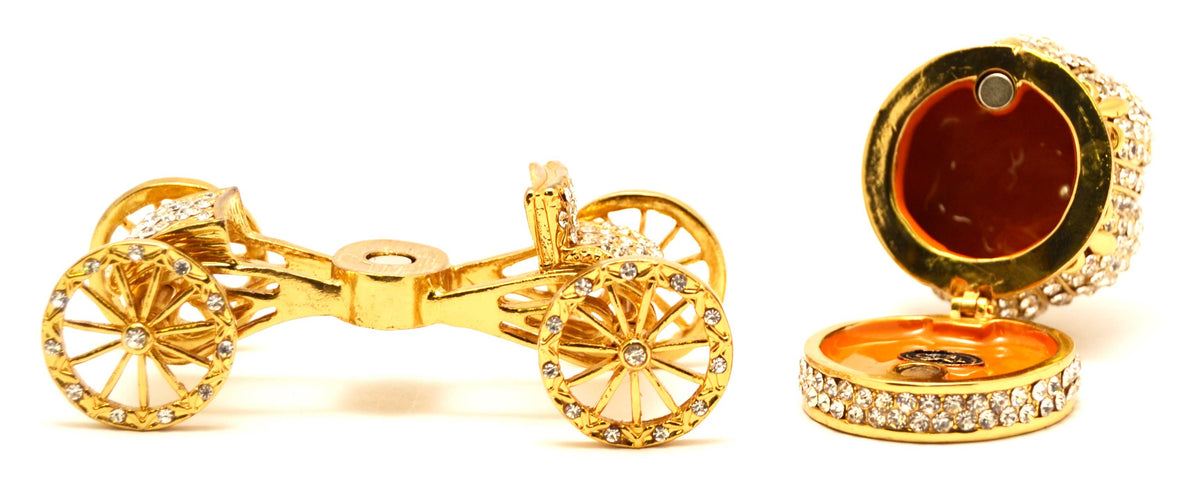 Cinderella Carriage Trinket Box with Austrian Crystals