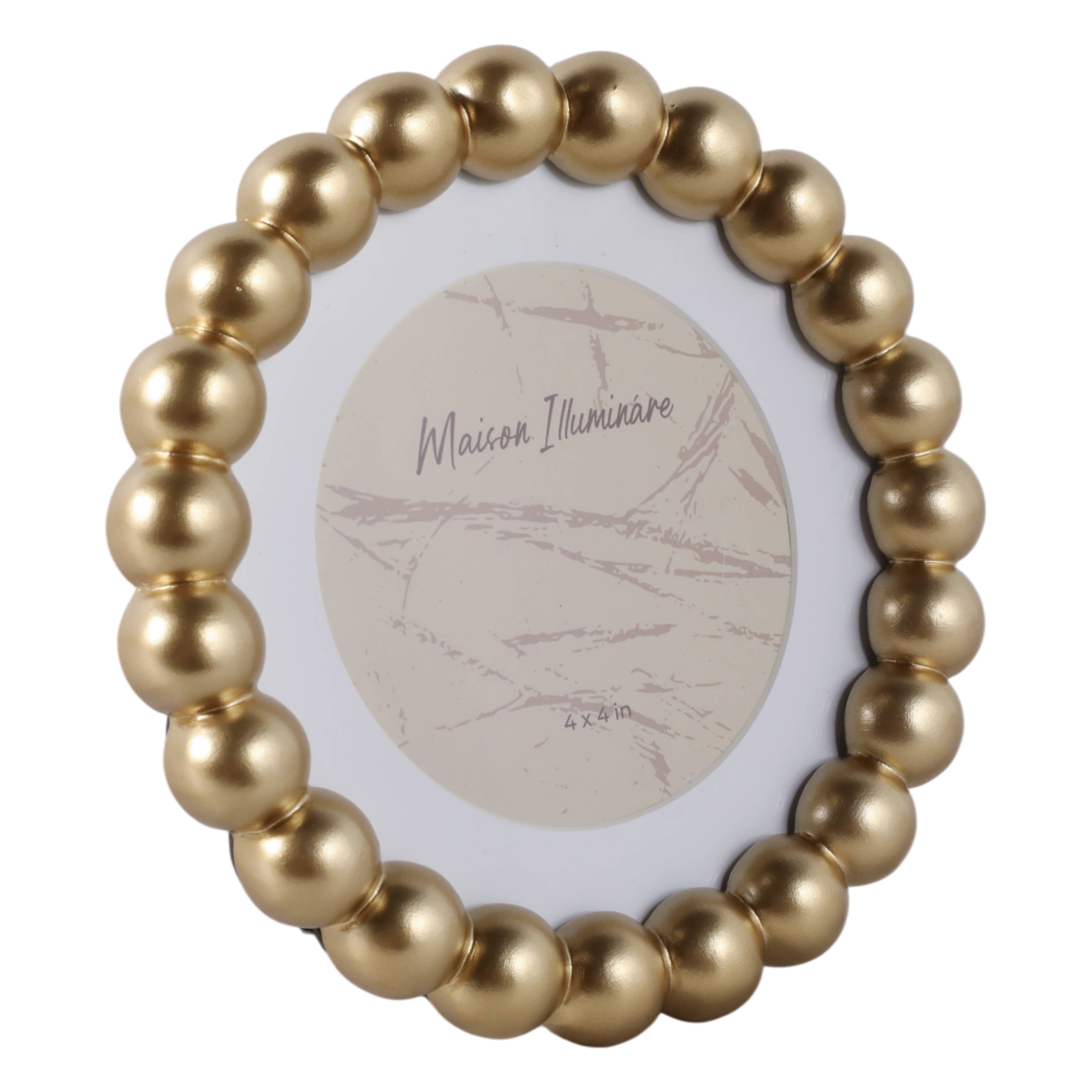 6x6 Round Gold Picture Frame