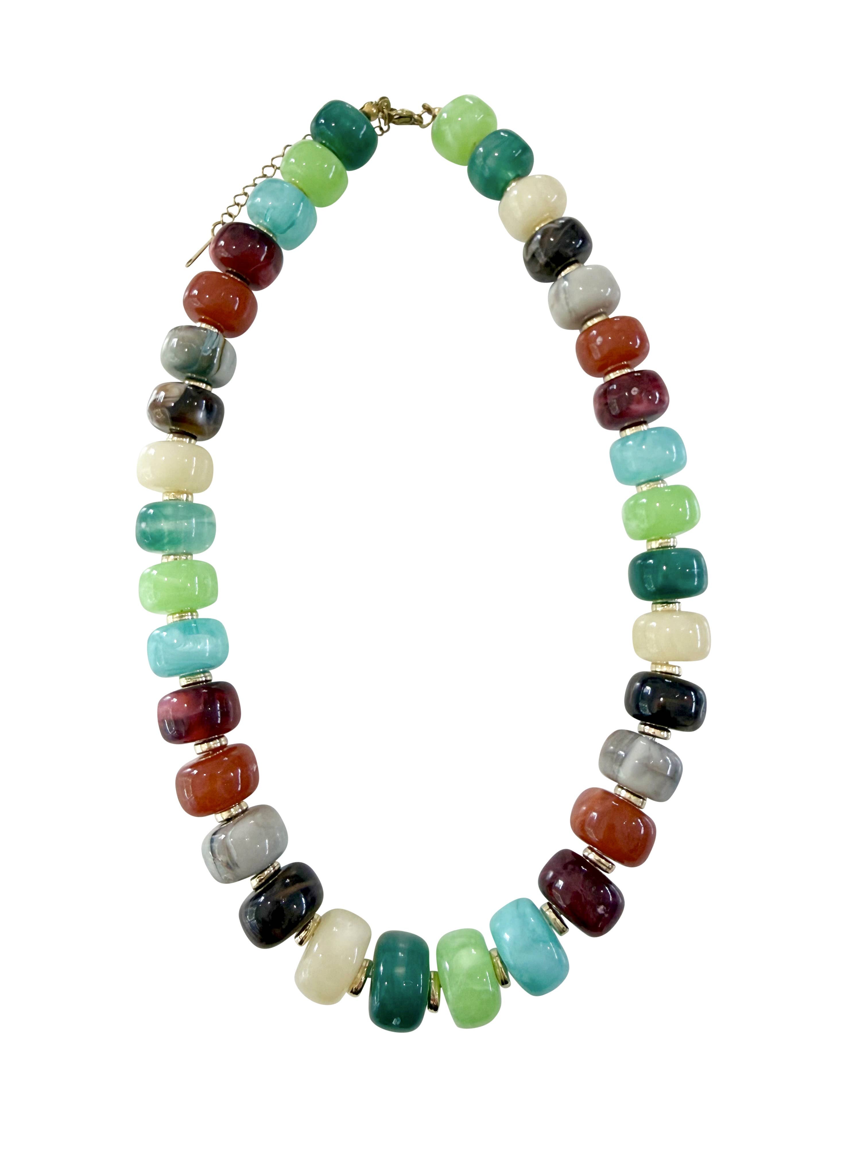 Morris Neutral Chunky Beaded Necklace