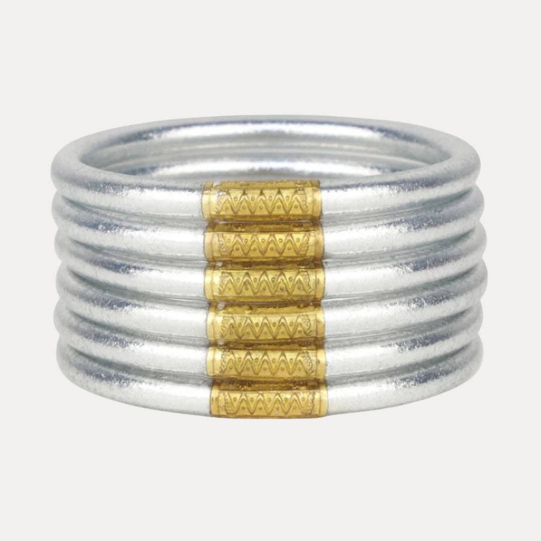 Silver All Weather Bangles® (Set of 6) - Serenity Prayer
