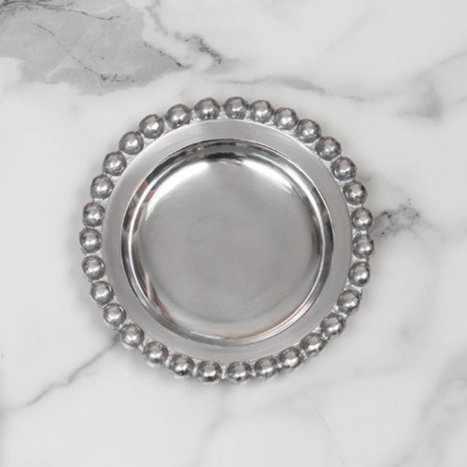Sm Beaded Round Plate 9259