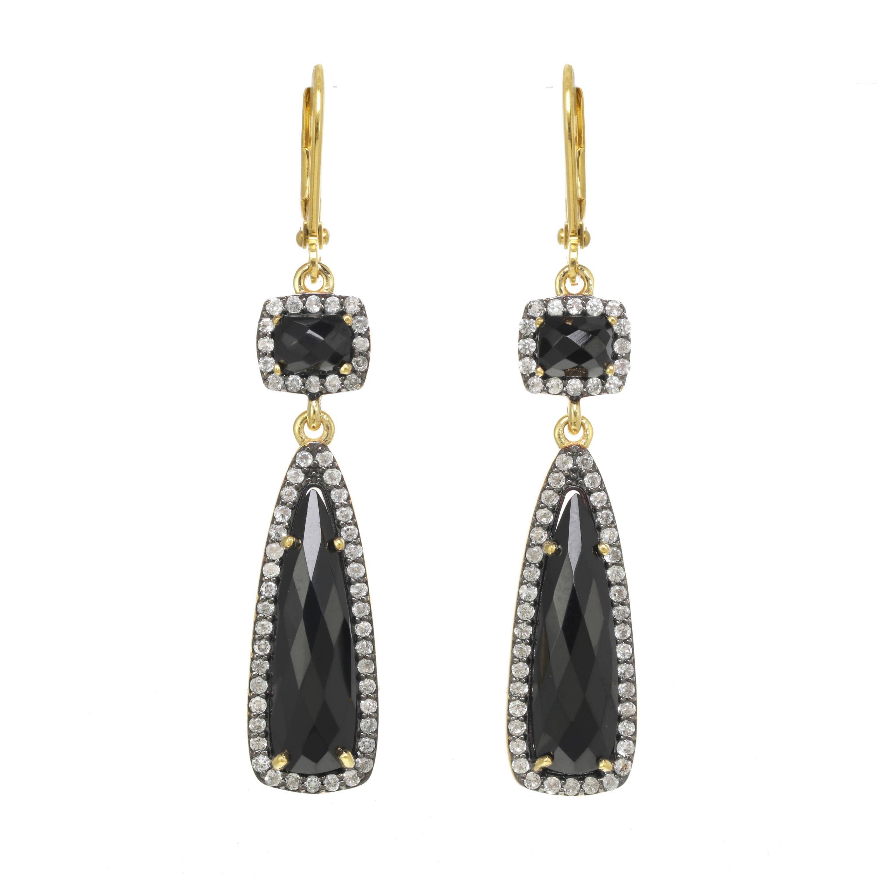 Black Onyx Pave Earring