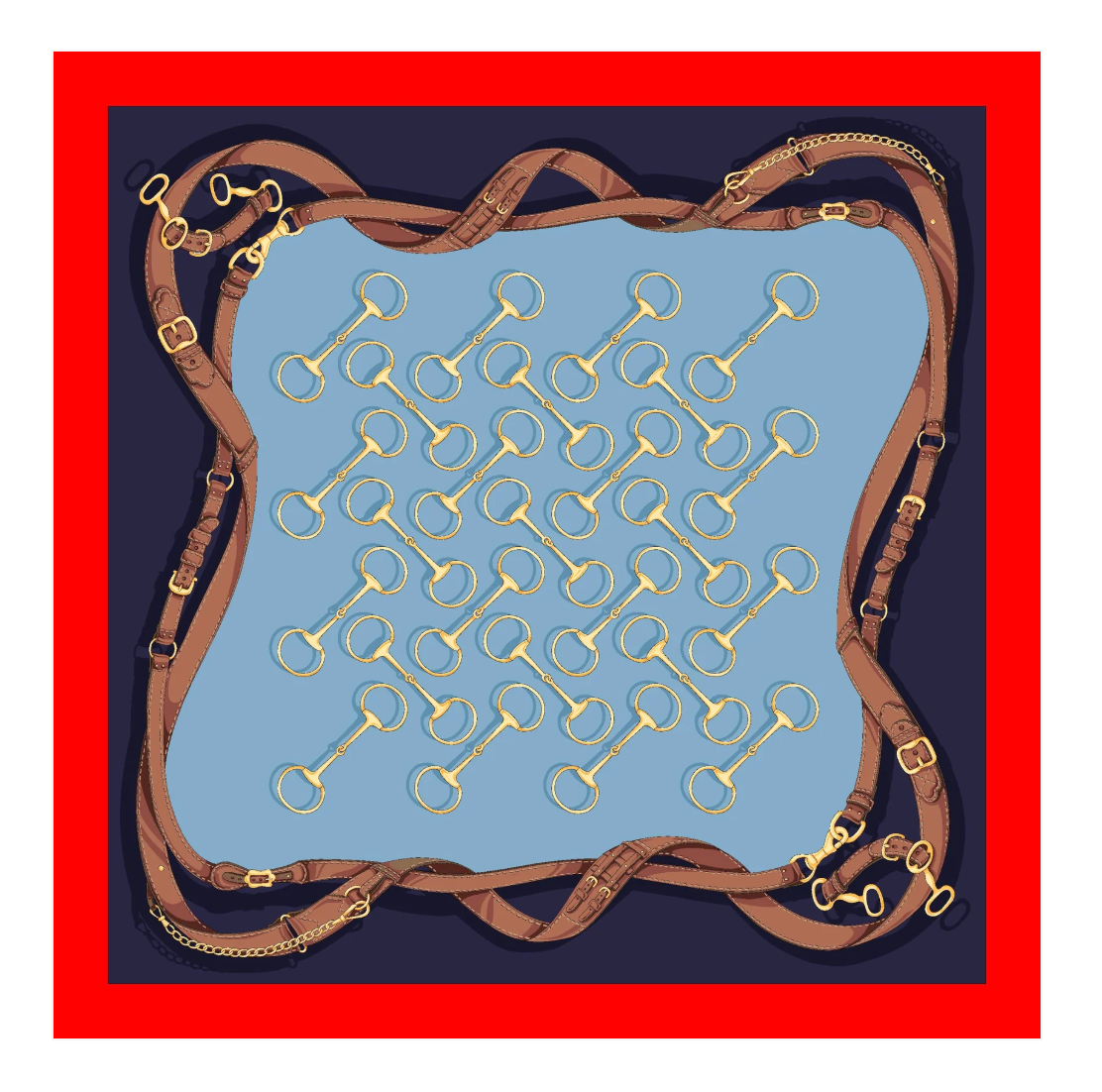 Silk Scarf Off to the Races