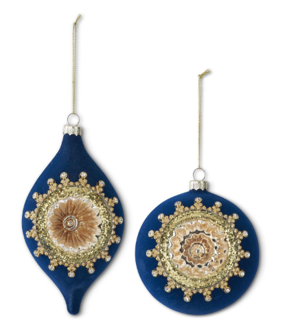 Blue Velvet Reflector Ornament